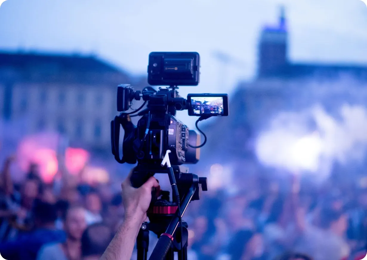 video camera at event